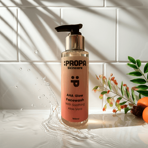 AHA Glow Facewash - Gentle Daily Exfoliating Cleanser with Aloe Vera - Propa Good Stuff